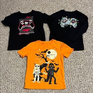 🍀6/$20 Kids Holiday T-Shirt Set - Orange and Black